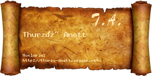 Thurzó Anett névjegykártya