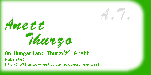 anett thurzo business card